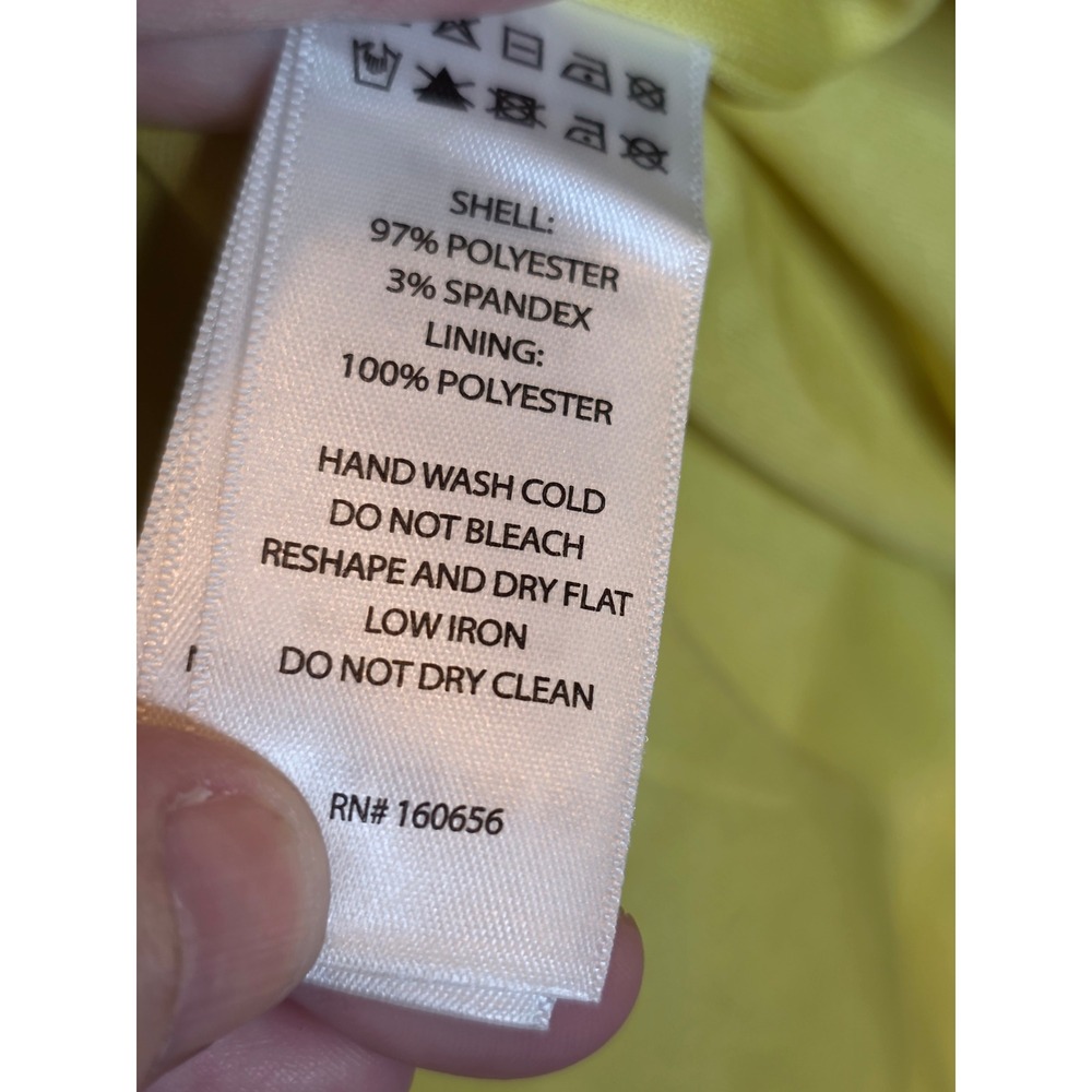 Sincerely Jules Chartreuse Yellow Satin Mini Skirt Size Medium RN160656 - Picture 4 of 9